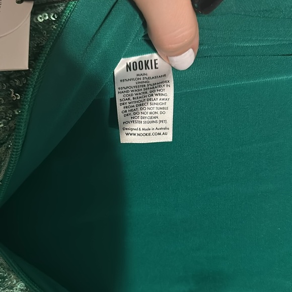 NOOKIE Diaz Cut Out Gown Spearmint M - Picture 10 of 10